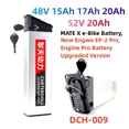 thumbnail image 1 of 48V 20Ah 17Ah 52V 20Ah Replacement Battery for New Engwe EP-2 Pro Engine Pro Upgraded Version For MATE X Bike Battery DCH-009, 1 of 4