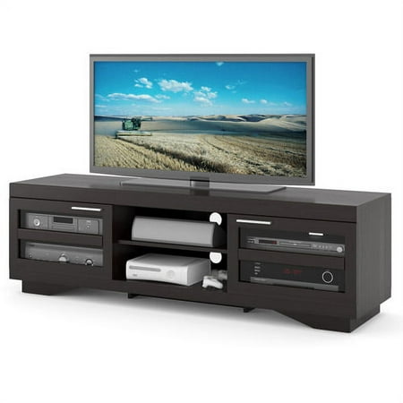 CorLiving - Granville Espresso TV Bench, for TVs up to 85" - Espresso