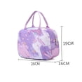 thumbnail image 2 of Rolling Backpack with Wheels 3 Set Waterproof Daily Bag Casual Bookbag with Lunchbox 2/6Wheel Schoolbag Sets Trolley Daypack Purple, 2 of 2