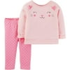 Child of Mine by Carters Newborn Baby Girl Long Sleeve Shirt and Pant Set