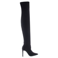 LL Gisele-7 Lyte-2 Thigh High Boots - Stretchy Suede Look Pointy Toe Stiletto Heels