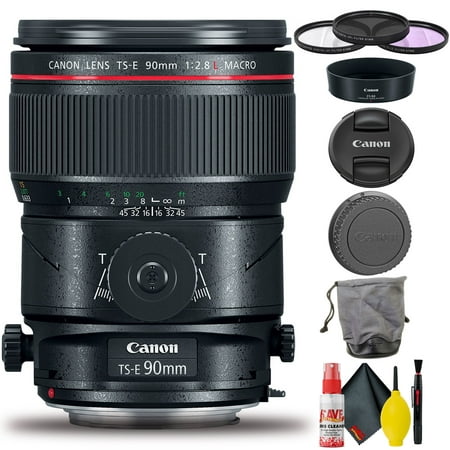 Image of Canon TS-E 90mm f/2.8L Macro Tilt-Shift Lens (Intl Model) Includes Filter Set