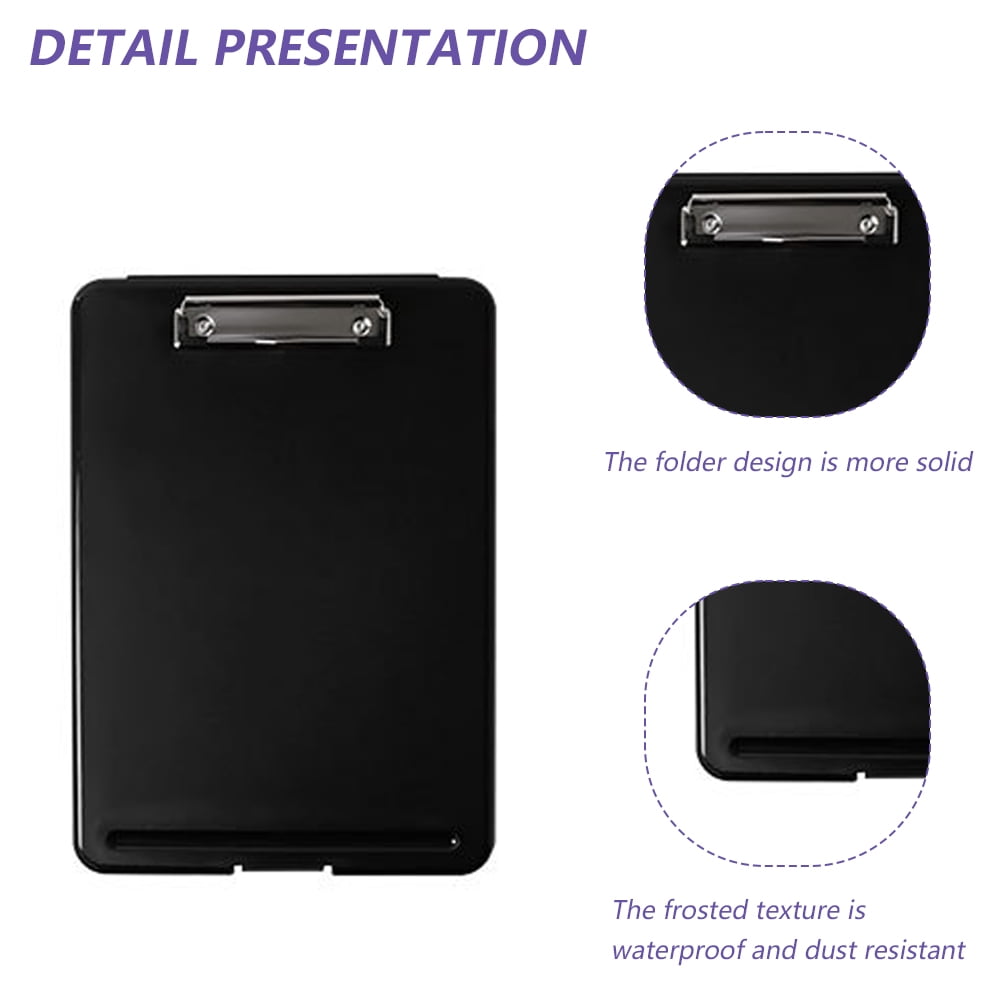 Desiderio Letter A4 paper plastic storage box, document protection cover, office supplies accessory storage box,black