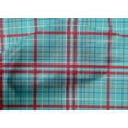 thumbnail image 4 of oneOone Cotton Poplin Arctic Blue Fabric Madras Check Craft Projects Decor Fabric Printed By The Yard 56 Inch Wide, 4 of 4