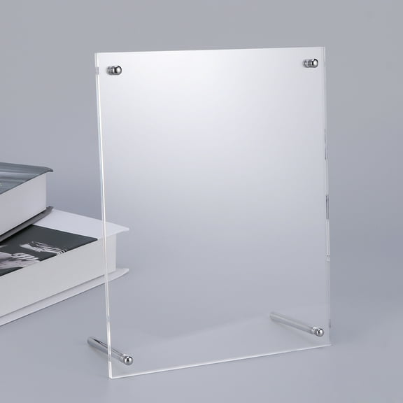 Phenofice Transparent Acrylic Photo Frame for Christmas Desktop Decorations 1Set 8.7X6.3X0.1in