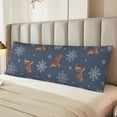 thumbnail image 2 of Naloa Squirrel And Snowflakes Body Pillow Cover, Pillowcases with Hidden Zipper Breathable Long Pillow Case (Pillows are not included,20x54 inch), 2 of 7