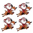 thumbnail image 3 of sweethay 4 pack/lote pegatina de dibujos animados de renos de Navidad pegatina de coche para ventana de cristal del cuerpo del vehículo Automoción decorativa y accesorios, 3 of 6