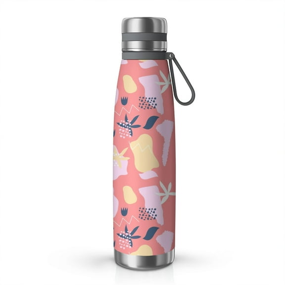 Modern 29oz Stainless Steel Insulated Thermos with Tea Filter, 360° Printed Travel Bottle, Leakproof BPA-Free Flask with Anti-Slip Base, 304 Inner & 201 Outer, Vacuum Cup