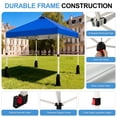 thumbnail image 4 of Romswi 10x10 Pop Up Canopy Tent, 1-Button Push SetUp Canopy Tent, Adjustable Height Instant Portable Shelter, Portable Roller Bag, Easy Outdoor Sun Shade for Events, 4 Weight Bags, Blue, 4 of 8