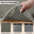 thumbnail image 3 of JIATER Waffle Bathroom Rugs 24x17,Soft Absorbent Bath Mat Non-Slip Backing Quick Dry Washroom Mats,Olive Green, 3 of 9