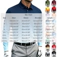 thumbnail image 4 of AKOEE Polos Golf Shirts for Men Gradient Color Button Collared Tops Sports Casual Long Sleeve Blouses, Navy 3XL, 4 of 6