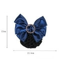 thumbnail image 6 of Bow Hairgrip Non-Slip Tight Elastic Handmade Rhinestone Hair Decoration Headwear Bank Hotel Staff Flight Bow-knot Hairclip Net Hair Accessories, 6 of 8