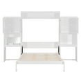 thumbnail image 4 of Harper & Bright Designs Queen Murphy Bed Wall Bed with Cabinets, Wood Queen Size Cabinet Bed Folding Wall Bed with Desk and Vanity for Guest Room Office, White, 4 of 17