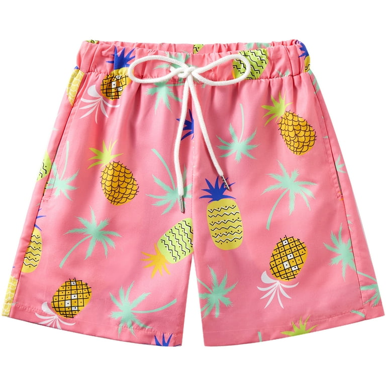 GYRATEDREAM Boys Swim Trunks with Boxer Brief Liner Boys Swimwear