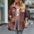 thumbnail image 7 of WQJNWEQ Women's 98%Cotton,2%Spandex Outwear Jacket Suits New Leopard Print Button Long Sleeve Shirt Coat, 7 of 7