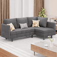 thumbnail image 6 of Convertible Sofa Bed, Lofka Sleeper Couch Bed and Sectional Sofa for Living Room, Dark Grey, 6 of 7