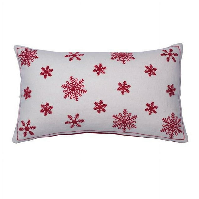 Vickerman QTX17605 Coussin de Collection Let It Snow White 12 x 20 Po.