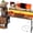 Rustic Brown, variant on 60 inch Gaming Desk with Led Lights & Outlets, Computer Desk with 3 Drawers & Shelves, Gamer Desk with Monitor Stand & Side Hooks for Game Room, Home Office, Rustic Brown