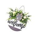 thumbnail image 1 of tredstone Round Wood Welcome Sign artificial Porch Hanging Front Door Home Festival Decors Style 1, 1 of 8