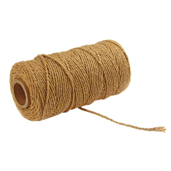 JeashCHAT 2mm Macrame Cord, Pure Cotton Twisted Cord Rope, Craft Cord String for Wall Hanging, Plant Hangers, Crafts, Knitting, Weaving, DIY Gift, 2mm x 100Yards