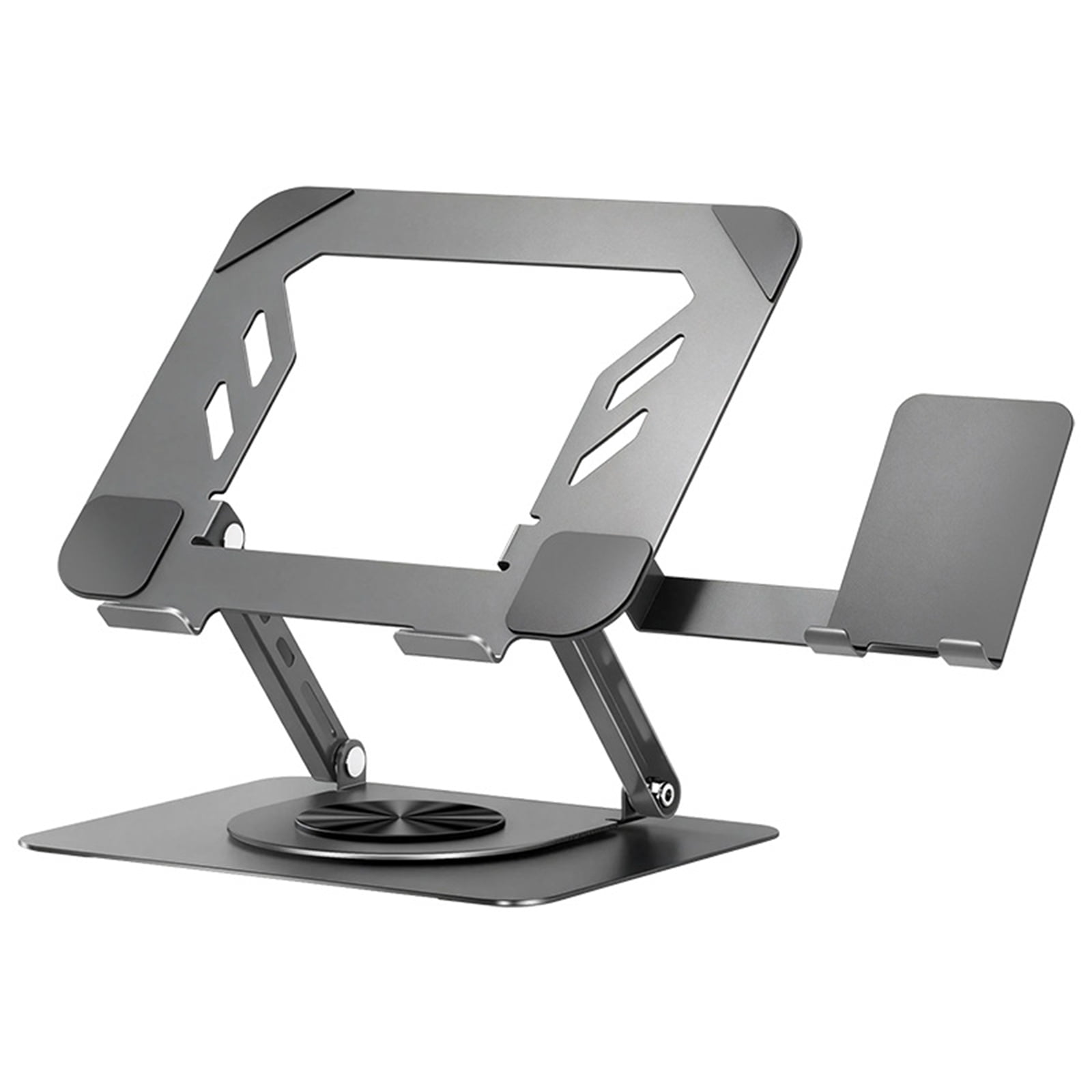 Carbon Steel Laptop Cooling Stand With Silicone Grips And Open Design For Enhances Airflows
