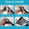 thumbnail image 6 of Car Ceiling Cargo Network Slimline Cargo Net, Double Layer Roof Mesh, Reduce Sagging Car Storage Mesh Organizer, Truck SUV Travel Long Road Trip Camping Interior Accessories (Beige, 30.7 * 20.9in), 6 of 7