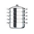 thumbnail image 5 of 5-Tier Stainless Steel Steamer Pot, 11.81" Multi-Layer Cooking Pot, Kitchen Steamer Cooker with Handles & Tempered Glass Lid, Steamer Pot for Cooking, 5 of 5