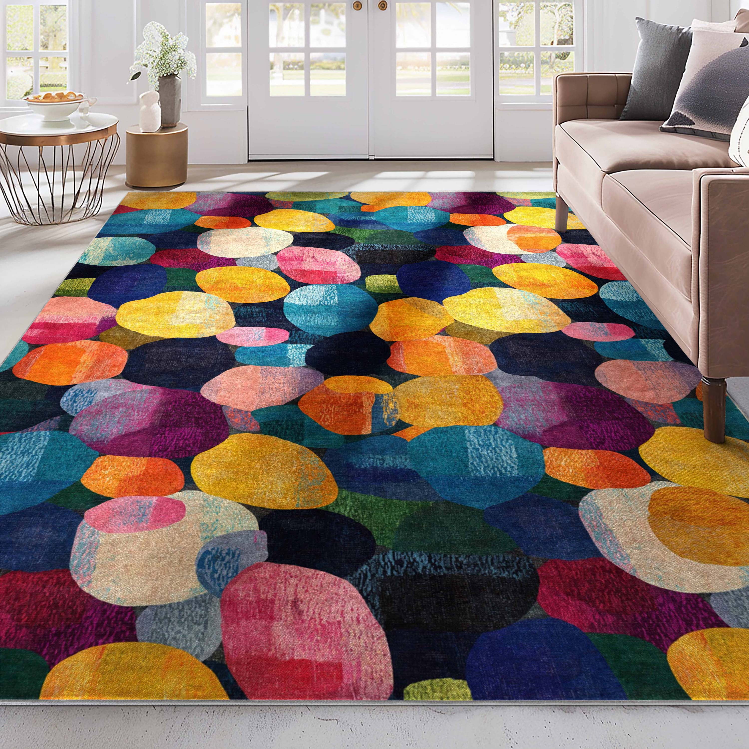 Well Woven Eclat 3'3" x 5' Rug – Vibrant Multicolor, Stain-Resistant & Easy to Clean
