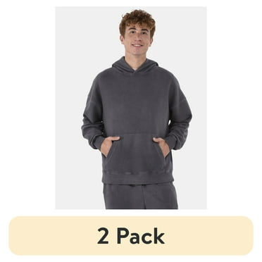 (2 pack) No Boundaries All Gender Oversized Fleece Hoodie Sweatshirt, Men's Sizes XS-5XL