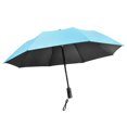 thumbnail image 3 of Folding Umbrella with Fan Strong Compact Umbrella for Trips Climbing Walking Blue, 3 of 8