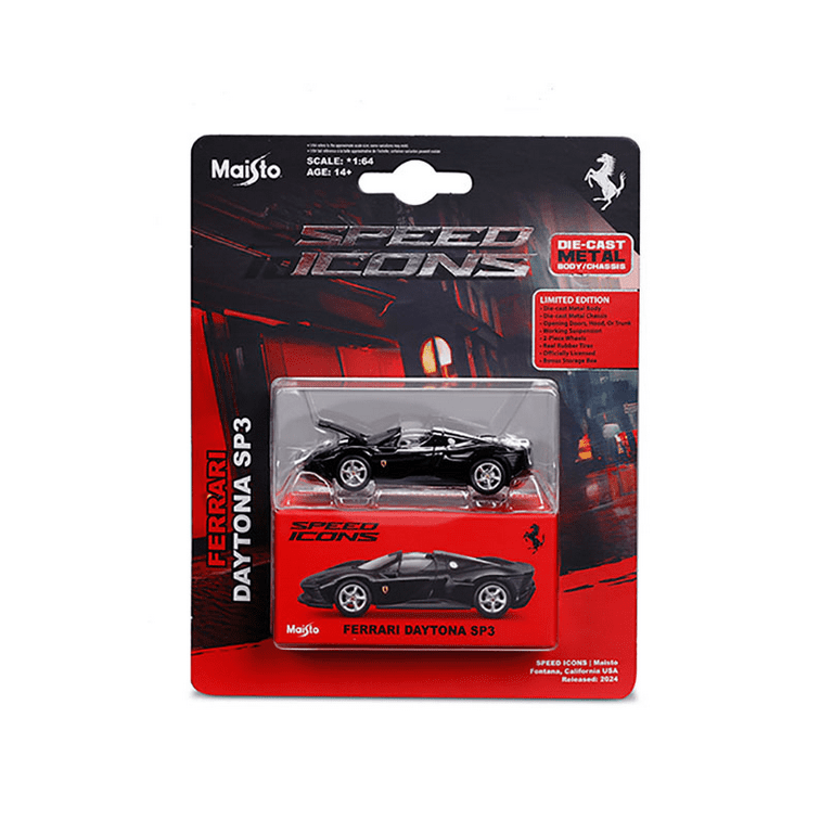 Maisto 1:64 Speed Icons Ferrari Daytona SP3 – Black - Walmart.com
