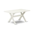 thumbnail image 3 of East West Furniture X-Style 6-piece Wood Dining Set in Linen White/Cream, 3 of 8