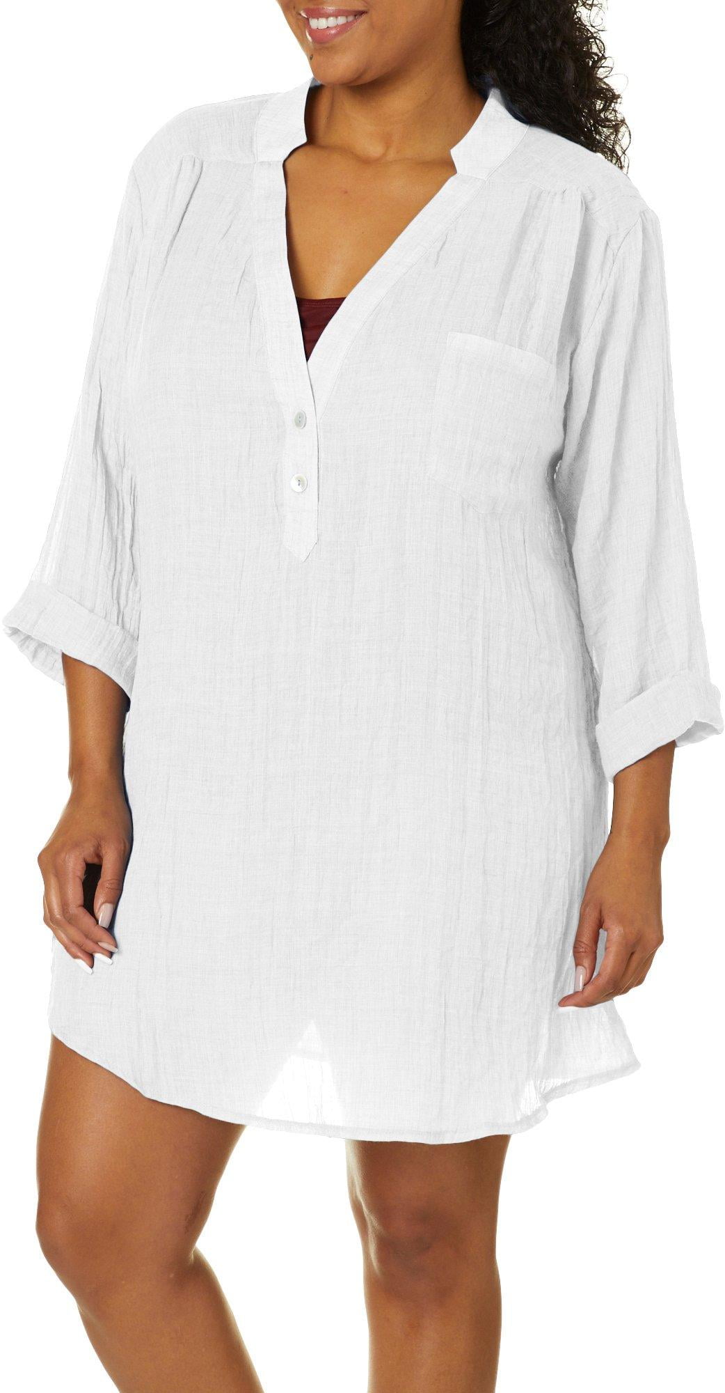 big white shirt beach cover up