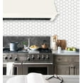 thumbnail image 3 of clevermosaics Waterproof Hexagon Vinyl Mosaic Tile for Bathroom Backsplash, Removable (10 Tiles/Set), 3 of 9