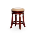 thumbnail image 2 of Cfowner 24" Counter Stool, Cherry Finish, Bone Leather Seat, 2 of 4