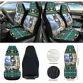 thumbnail image 2 of Jeiento Wolf Car Seat Covers Set with Car Steering Wheel Cover Seatbelt Pad Armrest Pad Trash Can Mount Phone Holder Rearview Mirror Cover Cup Holder Key Chain Southwest Aztec Ethnic Style, 12 Pack, 2 of 7