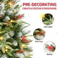 thumbnail image 2 of Soilhill 9ft Pre-Lit Christmas Tree w/750 LED Lights, 3750 Mixed PE/PVC Tips, Pinecone & Berries, 2 of 11