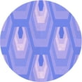 thumbnail image 1 of Ahgly Company Indoor Round Patterned Light Slate Blue Area Rugs, 6' Round, 1 of 6