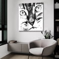 thumbnail image 4 of Epic Art 'Cat Face' by Pechane, Acrylic Glass Wall Art, 36"x36", 4 of 8