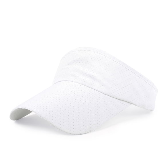 Inglocry Sports Sun Visor Hats Adjustable Cooling Athletic Visors Hat Baseball Cap for Women Men Golf Tennis Cycling Running White One Size