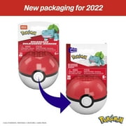MEGA Pokemon Building Toy Kit Bulbasaur (30 Pieces) with 1 Action Figure and Ball for Kids