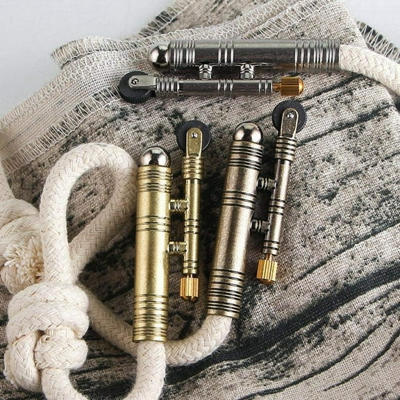 Nsxcdh Windproof Kerosene Rope Lighter Vintage Portable,Replaceable Char Rope,Spark Wheel for Camping Hiking Fire Starting,Gifts for Women and Men