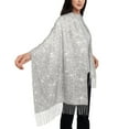 thumbnail image 4 of Junzan Lightweight Women'S Fashion Silver Glitter Printed Winter Fall Warm Scarves Scarf Shawl, 4 of 9