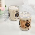 thumbnail image 2 of Yayeee 2 Pack Qtip Holder Bathroom Cotton Swab Canister with Lid Clear Dispenser Set, Beige Astronaut Planet, 2 of 6