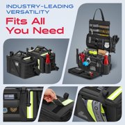 Truck Front Seat Organizer with Dedicated Tablet and Laptop Storage Space with Stabilizing Side Straps