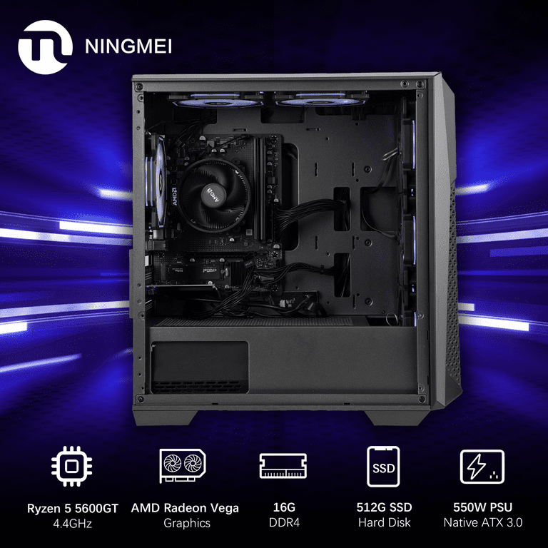 PC Gaming VIST RYZEN 5 5600GT - 16GB RAM - SSD 1TB M.2 - W11 Pro - Pronto All'Uso - 6