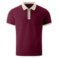 thumbnail image 5 of Klisyaur Mens Zipper Shirts Short Sleeve Solid Color Casual Comfortable Lightweight Tee Summer Business Tops, 5 of 5