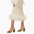thumbnail image 6 of XYD Women Stylish Chunky High Heel Sandals Rhinestones Chain Ankle Strap Square Open Toe Pumps Party Prom Shoes Size 4 Citrine Velvet, 6 of 6