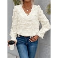 thumbnail image 4 of Women'S Tassel Tees Fringe Crew Neck Short Sleeve T Shirt Going Out Tops Streetwear Color XXL, 4 of 9