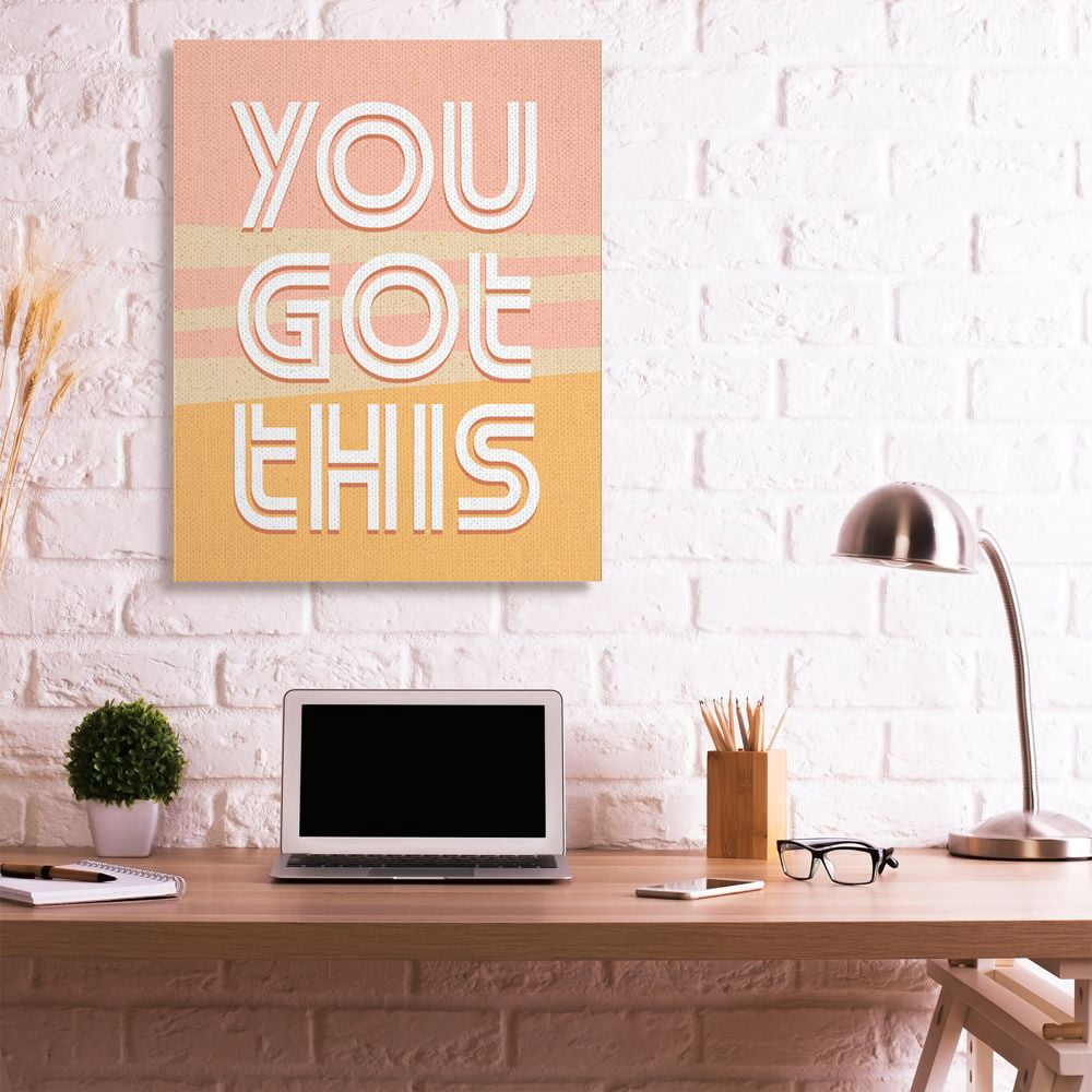 Stupell Industries You Got This Quote Motivational Confidence Phrase Canvas Wall Art Design by Kim Allen, 36" x 48"